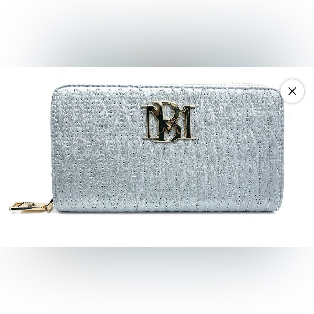 Badgley Mischka Long Braid Quilting Wallet NWT